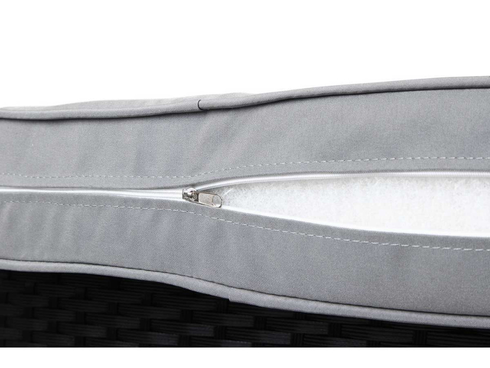 Mobiliário de jardim chaise longue de 2 peças "Ibiza" - Atlanta - Preto