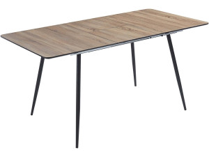 Mesa de jantar extensível "Ebele" - 120/160 x 80 x 76 cm - Carvalho