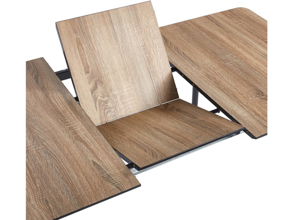 Mesa de jantar extensível "Ebele" - 120/160 x 80 x 76 cm - Carvalho