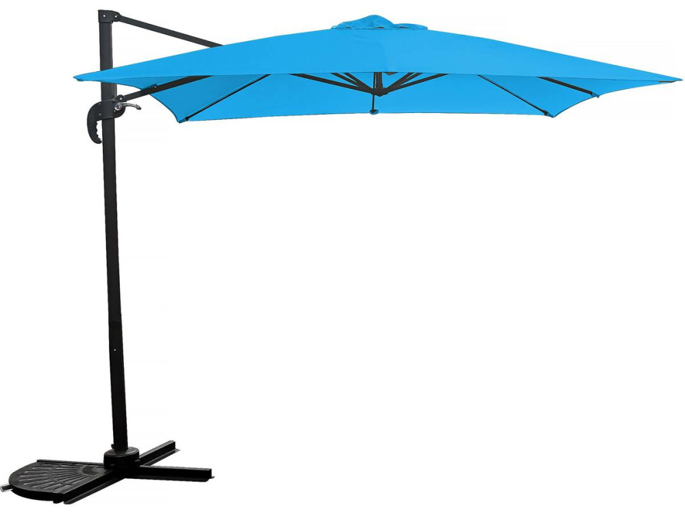 Guarda-sol de jardim deslocado "Soleil" - 2,5 x 2,5 m - Azul
