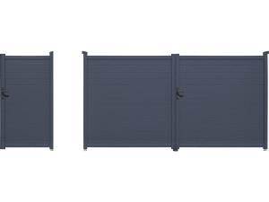 Portão + pack postigo “Marc” – Cinzento