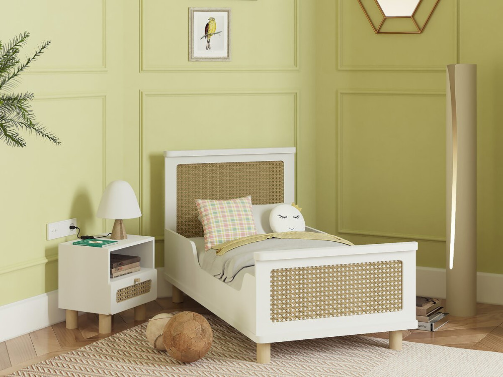 Cama de criança "Ochna" - 70 x 140 cm - Branco mate