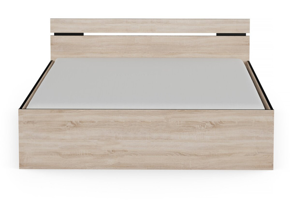 Cama de casal em madeira "Michigan" - 160 x 200 cm - Bege