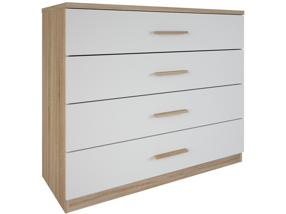 Cómoda "Selena" - Madeira - 4 gavetas - Branco