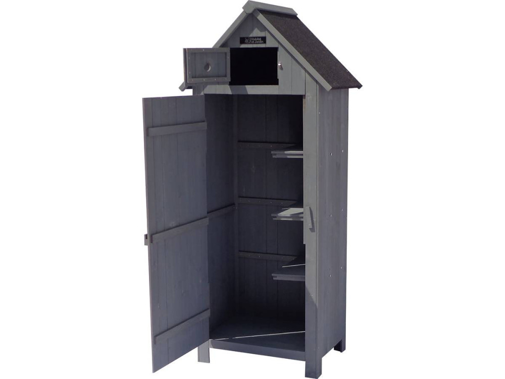 Armário de jardim "Cabanon" - 77 x 54,5 x 179 cm - Antracite -
