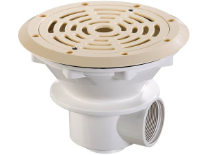 Tampa inferior Ø 210 mm com grelha ABS «Parker» - Bege