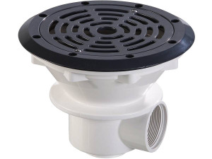 Tampa inferior Ø 210 mm com grelha ABS «Parker» - Cinza antracite