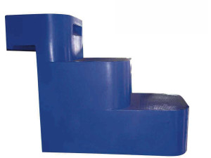 Escada "Sauve-Chien" - 3 degraus azuis - 77 x 15 x 58,5 cm