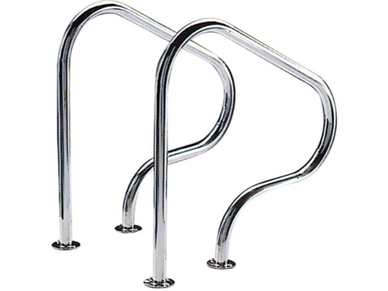 Saídas de banho para piscina - 80 x 80 cm - Aço inoxidável - Para fixar com cimento
