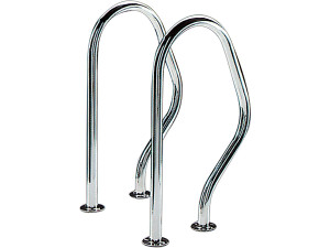 Saídas de banho para piscina - 47 x 80 cm - Aço inoxidável - Para aparafusar
