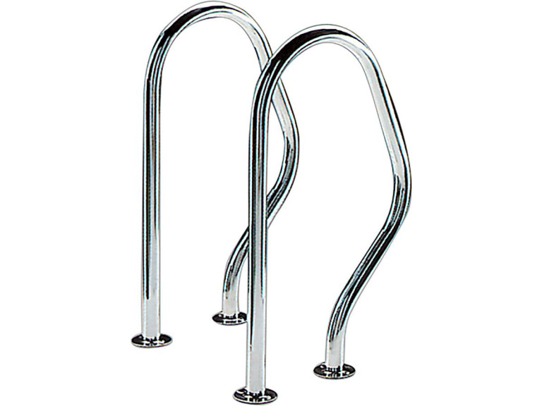 Saídas de banho para piscina - 47 x 80 cm - Aço inoxidável - Para aparafusar