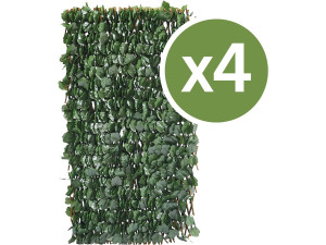 Conjunto de 4 cercas de treliça de salgueiro