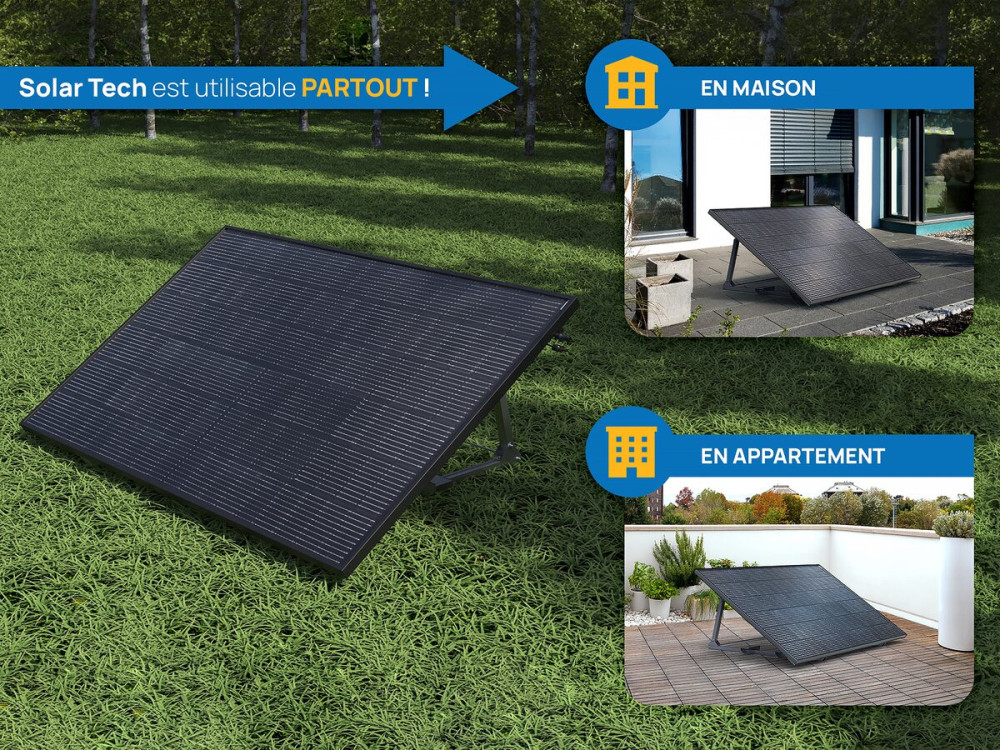 Painel solar plug and play "Solar Tech" de 400 W - Kit inicial