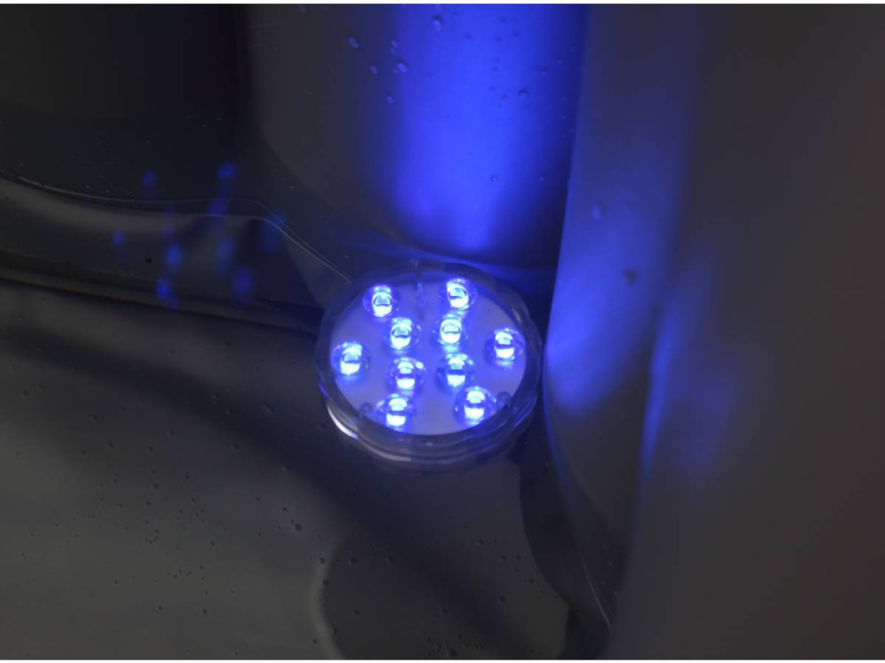 Spa insuflável "Nice" com círculo LED flutuante - 6 lugares - Cinzento/Preto