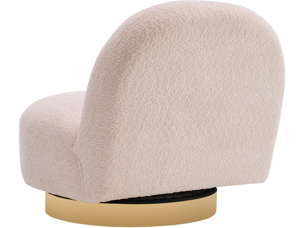 Poltrona giratória de tule "Churchill" - 76 x 80 x 74 cm - Branco