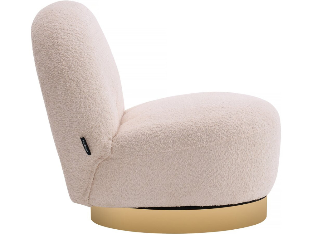 Poltrona giratória de tule "Churchill" - 76 x 80 x 74 cm - Branco