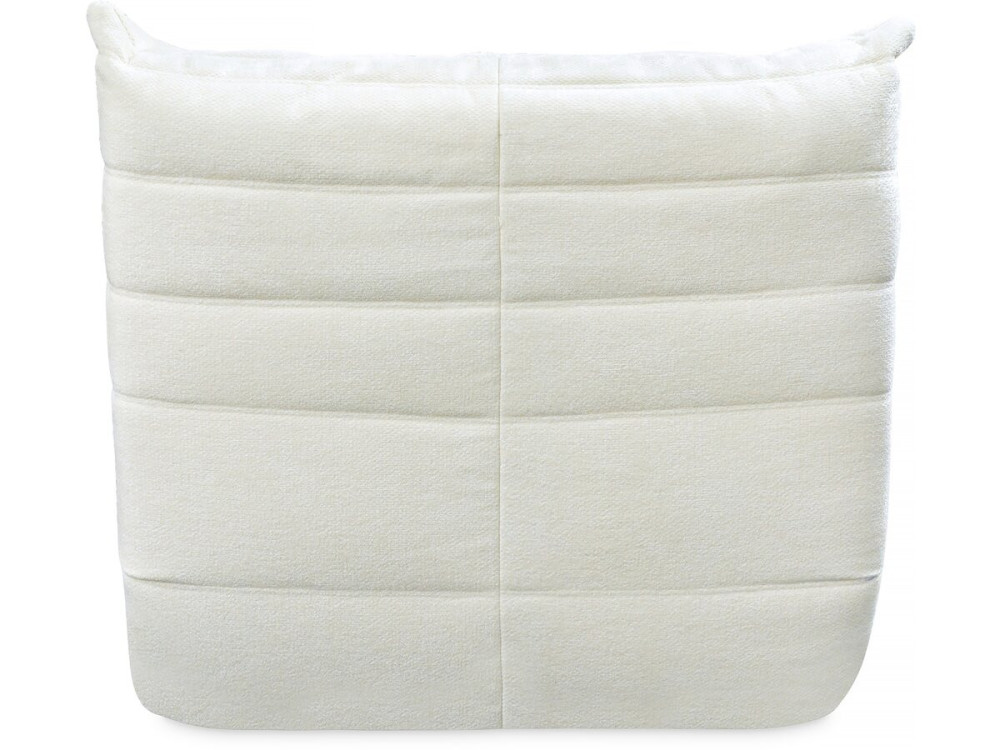Conjunto de 3 cadeirões modulares em tecido texturado "Velasca" - Branco