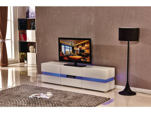 Móvel TV LED “Vida’ – 177 x 39 x 45 cm – Lacado branco 2