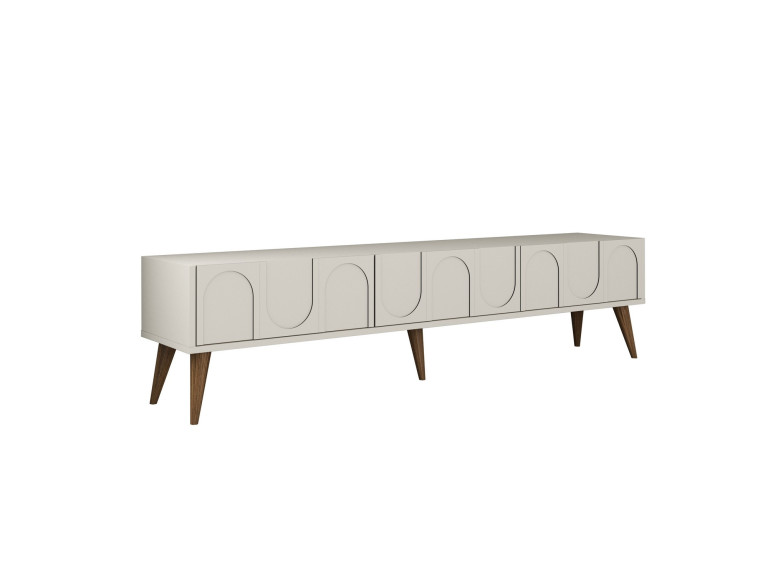 Mesa de TV de madeira "Lyon" - 180 x 35 x 44 cm - CrèmeNoix