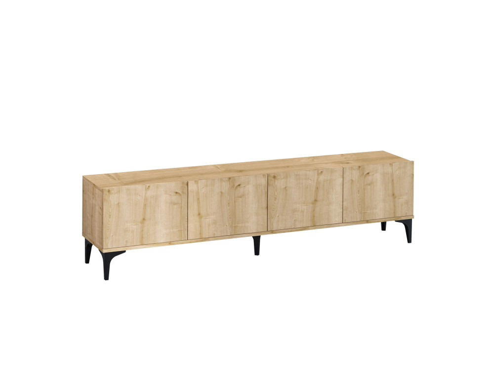 Mesa de TV em madeira "Nora" - 180 x 35 x 50 cm - Carvalho safira