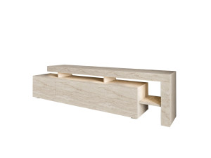 Suporte de TV em madeira "Beliz" - 192 x 37 x 53 cm - Travertino