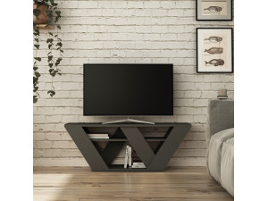 Móvel TV "Pipralla" em madeira - 110 x 30 x 40 cm - Antracite 2