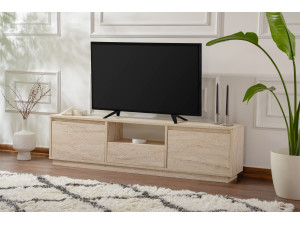 Móvel TV "Vanguard" em madeira - 160 x 29 x 42 cm - Travertino 2