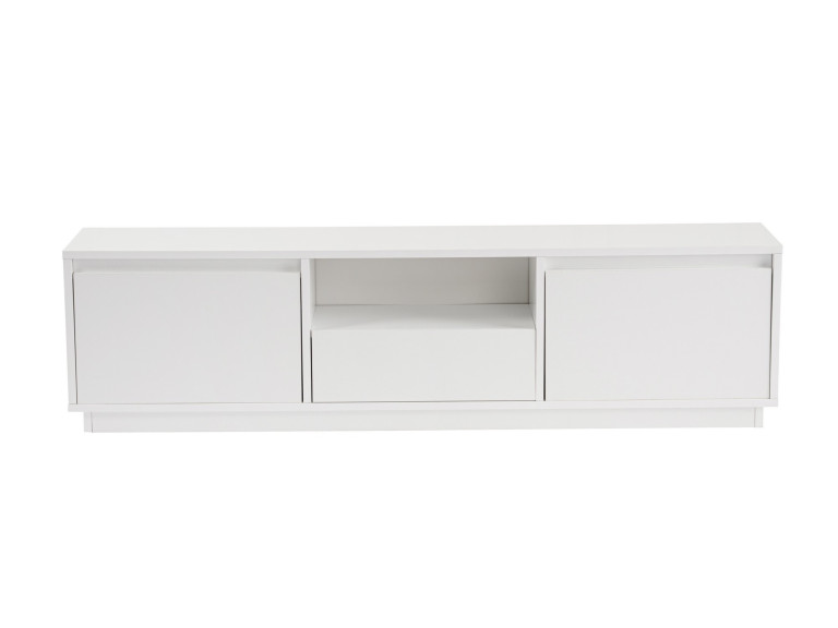 Móvel TV "Vanguard" em madeira - 160 x 29 x 42 cm - Branco natural