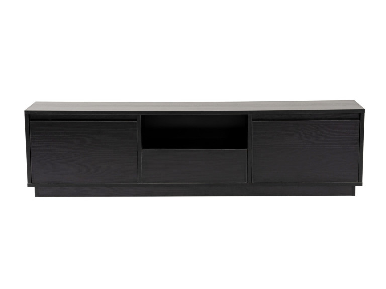 Suporte de TV em madeira "Vanguard" 160 x 30 x 42 cm - Madeira preta