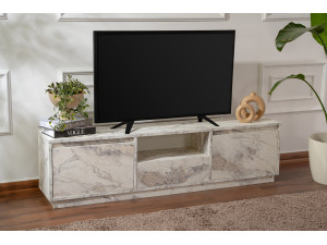 Suporte de TV em madeira "Vanguard" 160 x 30 x 42 cm - mármore Freesia 2
