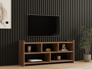 Suporte de TV em madeira "Pera" - 117 x 28 x 55 cm - pinho Atlântico 2