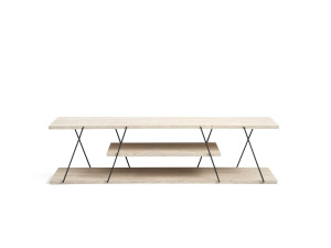 Mesa de TV em madeira "Canaz" - 120 x 30 x 33 cm - Bege