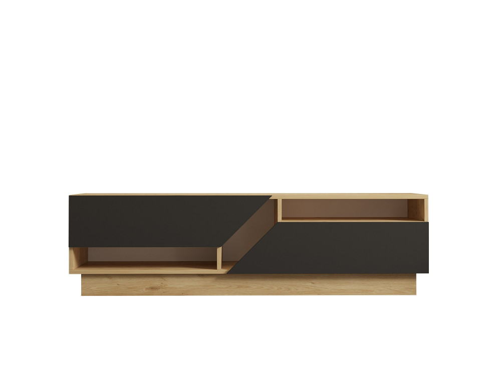 Suporte de TV em madeira "Yaprak" - 160 x 40 x 45 cm - Saphir, Antracite