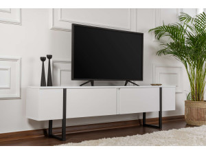 Móvel TV de madeira "Serenity" 180 x 30 x 45 cm - Branco 2