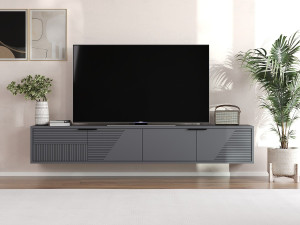 Móvel TV de madeira "Parla" 180 x 30 x 30 cm - Antracite 2