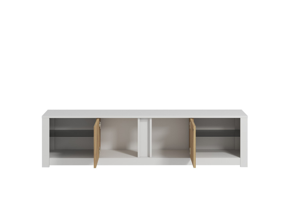 Suporte de TV em madeira "Aydos" 180 x 35 x 45 cm - Branco