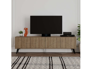 Suporte de TV em madeira "Dune" - 180 x 29 x 50 cm - Castanho 2