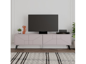 Suporte para televisor em madeira "Dune" - 180 x 29 x 50 cm - Castanho moca claro 2