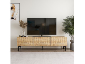 Móvel TV de madeira "Felix" 160 x 31,4 x 44,1 cm - Carvalho safira 2