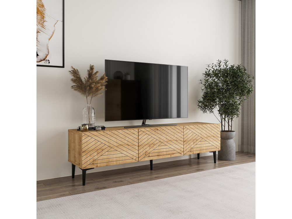 Móvel TV de madeira "Felix" 160 x 31,4 x 44,1 cm - Carvalho safira