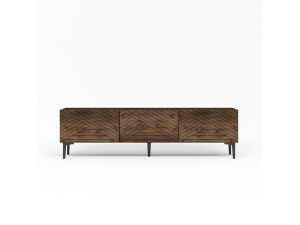 Mesa de TV de madeira "Felix" - 160 x 31 x 44 cm - Castanho