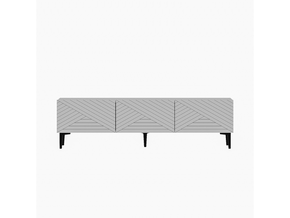 Mesa de TV de madeira "Felix" - 160 x 31 x 44 cm - Branco