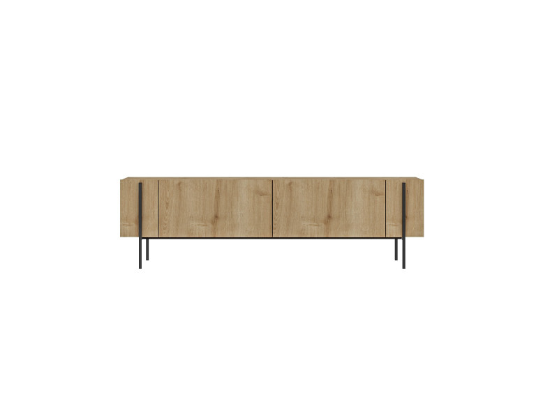 Mesa de TV de madeira "Herman" - 160 x 31 x 45 cm - Bege