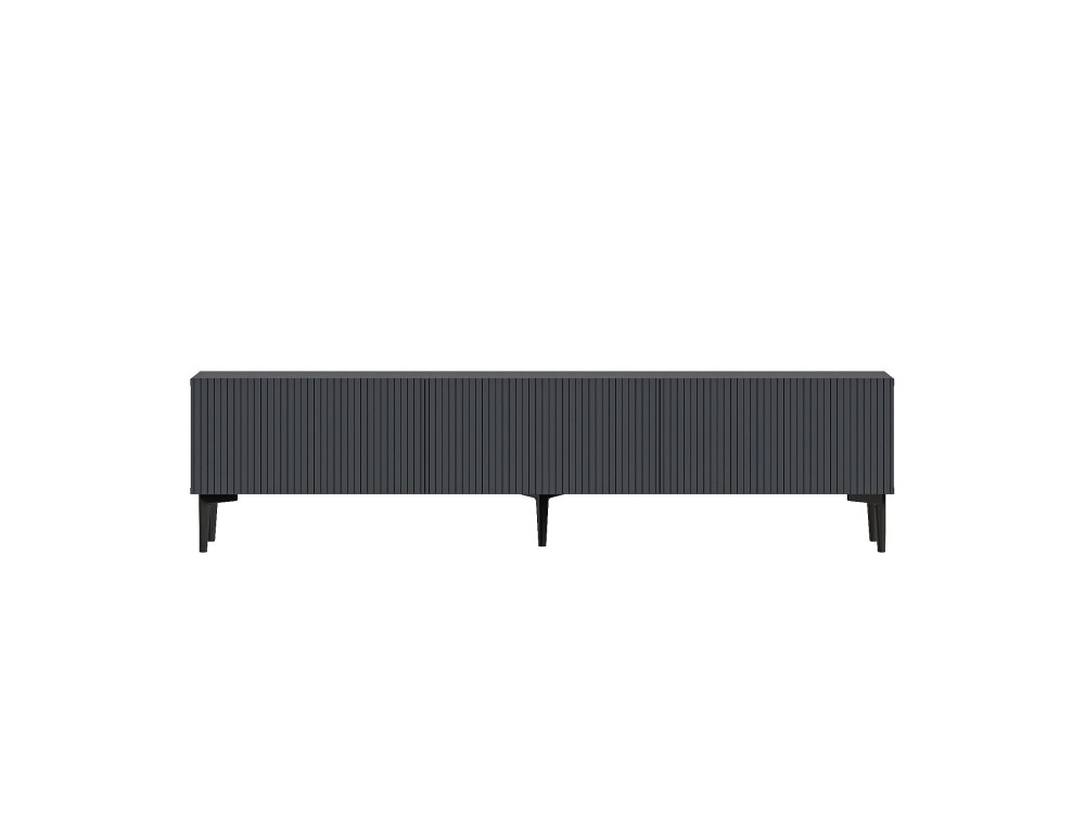 Suporte de TV em madeira "Oscar" - 180 x 31 x 45 cm - Cinzento antracite