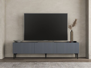 Suporte de TV em madeira "Oscar" - 180 x 31 x 45 cm - Cinzento antracite 2