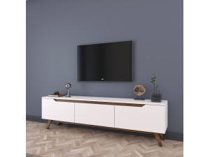 Suporte de TV em madeira "Digi" - 180 x 35 x 48 cm - Castanho 2
