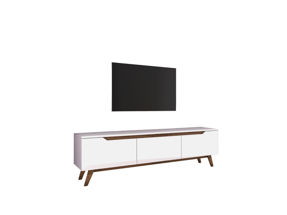 Suporte de TV em madeira "Digi" - 180 x 35 x 48 cm - Castanho