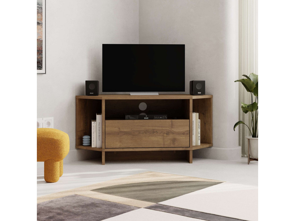 Mesa de TV de madeira "Viva" - 95 x 35 x 45 cm - Castanho