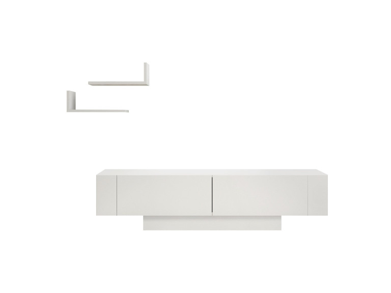 Suporte para televisor em madeira "Matera" - 150 x 31 x 41 cm - Branco