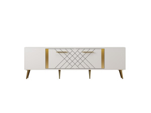 Suporte de TV em madeira "Detas" - 150 x 35 x 48 cm - Dourado